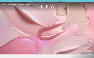 TULA homepage website preview