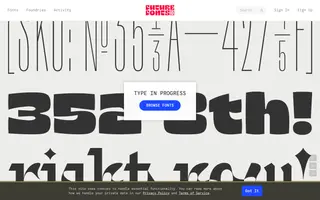 Future Fonts homepage website preview