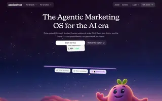 Passionfroot homepage website preview