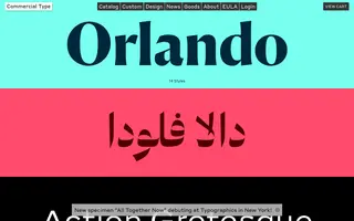 Commercial Type homepage website preview