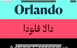 Commercial Type homepage website preview