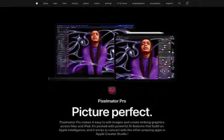 Pixelmator homepage website preview