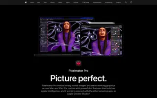 Pixelmator homepage website preview