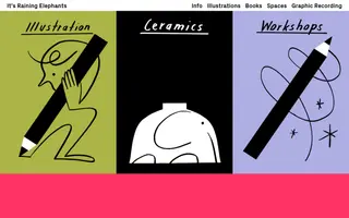 It’s Raining Elephants homepage website preview