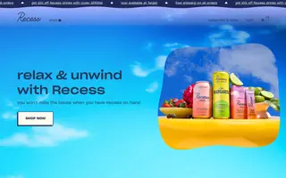 Recess homepage website preview
