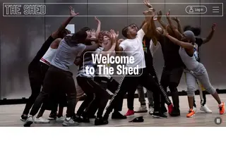 The Shed homepage website preview