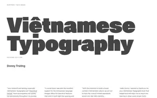 Vietnamese Typography homepage website preview