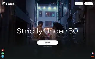 Feels homepage website preview