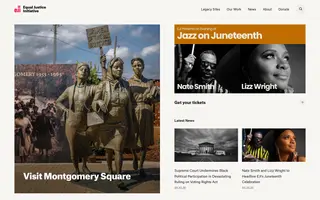Equal Justice Initiative homepage website preview