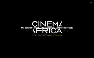 CinemAfrica homepage website preview