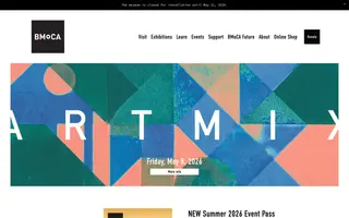 BMoCA homepage website preview