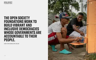 Open Society Foundations homepage website preview