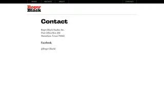 Roger Black homepage website preview