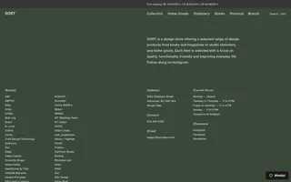 SORT homepage website preview