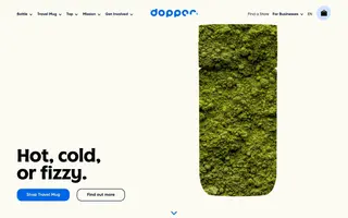Dopper homepage website preview