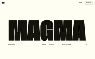 Magma homepage website preview
