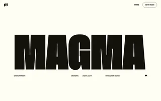 Magma homepage website preview