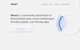 Waves homepage website preview