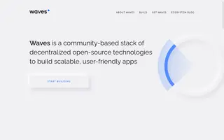 Waves homepage website preview