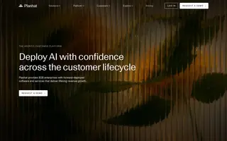 Planhat homepage website preview
