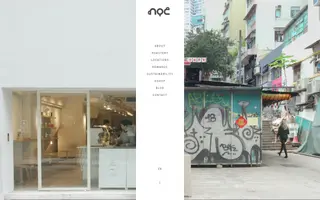 Noc Coffee homepage website preview