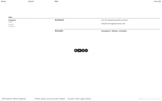 Normal Phenomena of Life homepage website preview