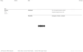 Normal Phenomena of Life homepage website preview