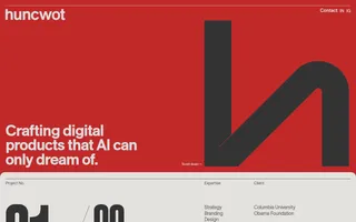 Huncwot homepage website preview