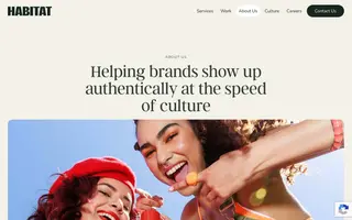 Agency Habitat homepage website preview