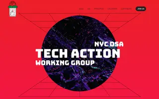 Techaction homepage website preview