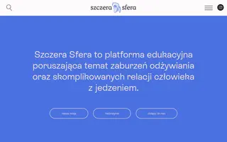 Szczera Sfera homepage website preview