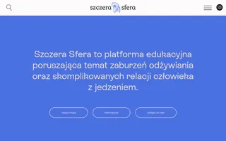 Szczera Sfera homepage website preview