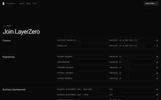 LayerZero homepage website preview