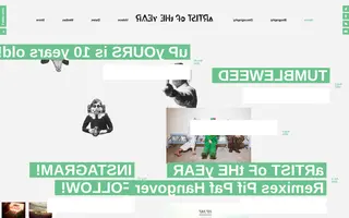 Artist of the Year homepage website preview