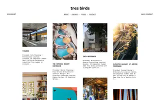 tres birds homepage website preview