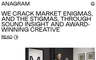 Anagram homepage website preview