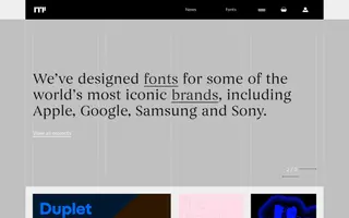 Indian Type Foundry homepage website preview