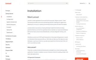 Laravel homepage website preview