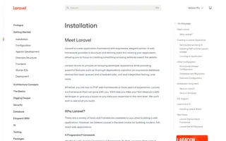 Laravel homepage website preview