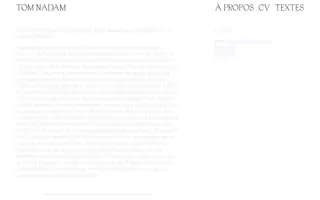 Tom Nadam homepage website preview