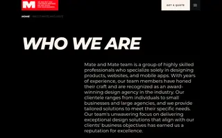 Mate and Mate homepage website preview