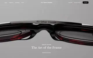 The Other Glasses homepage website preview