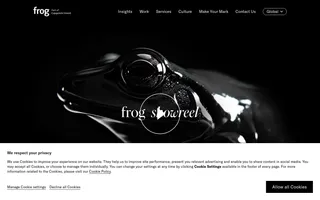 Frog homepage website preview