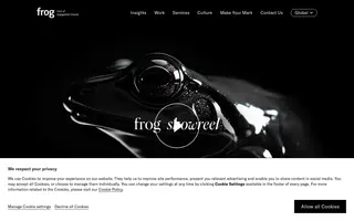 Frog homepage website preview