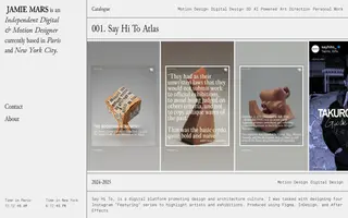 Jamie Mars homepage website preview