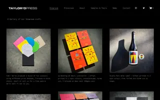Taylord Press homepage website preview