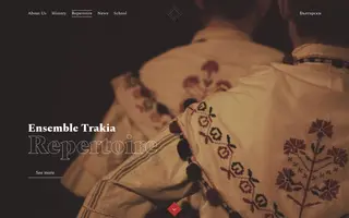 Trakia Ensemble homepage website preview