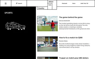 Africa Is a Country homepage website preview