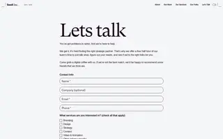 Swell Inc. homepage website preview
