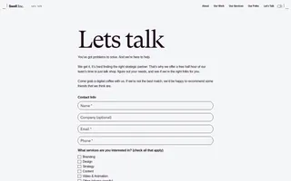 Swell Inc. homepage website preview